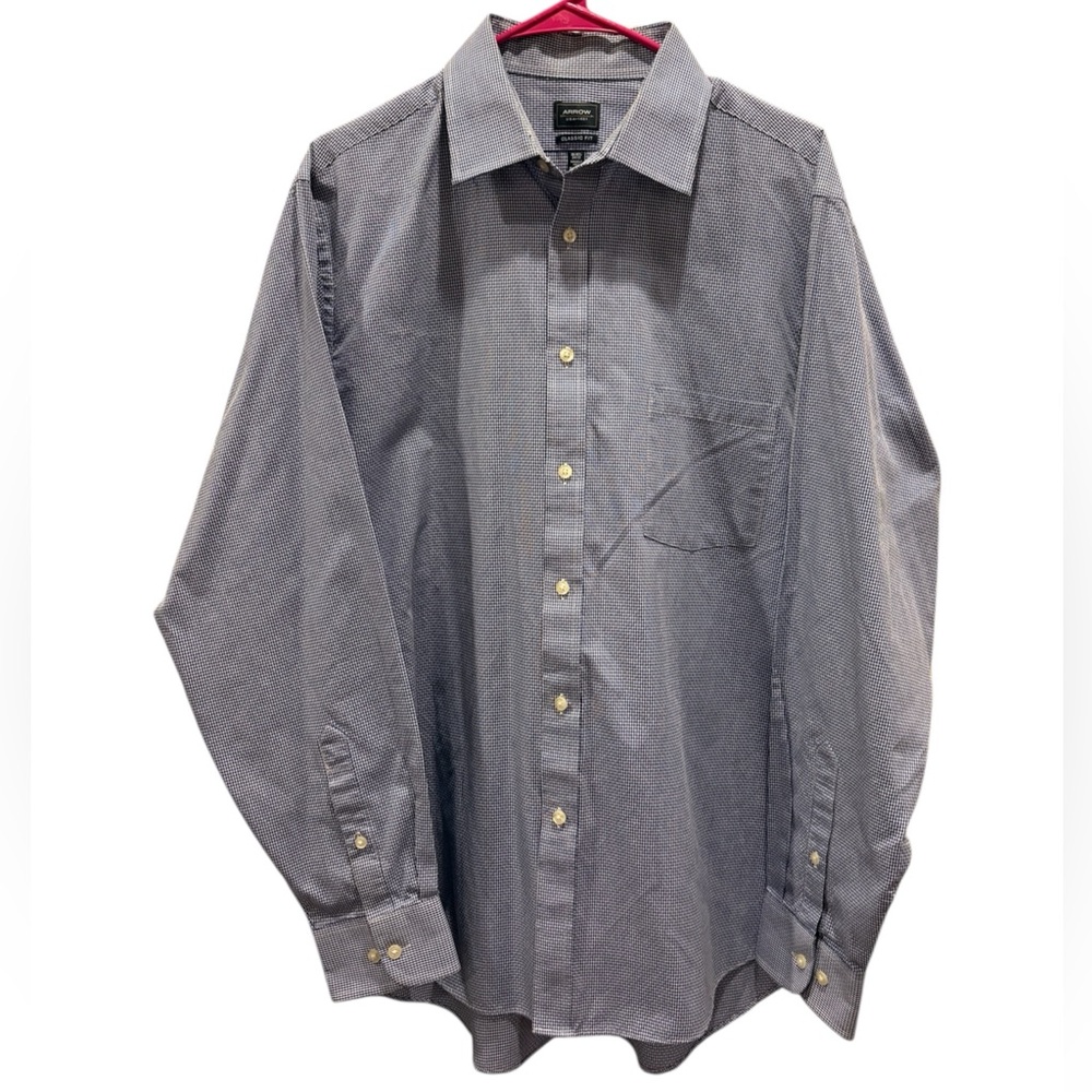 Arrow Men's Classic Bluish Gray Dress Shirt